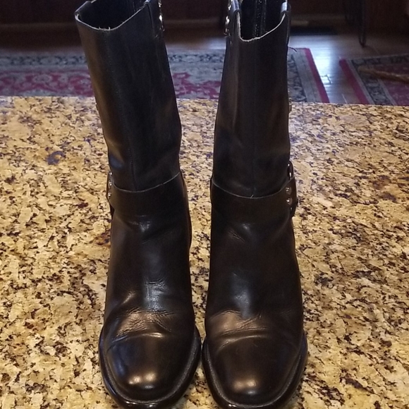 Harley Davidson Biker Leather boots size 71/2 - Picture 3 of 15
